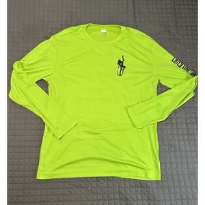 Dirty Hooker Men's Med Fishing, long-sleeve, wicking dry-fit shirt  Neon Green